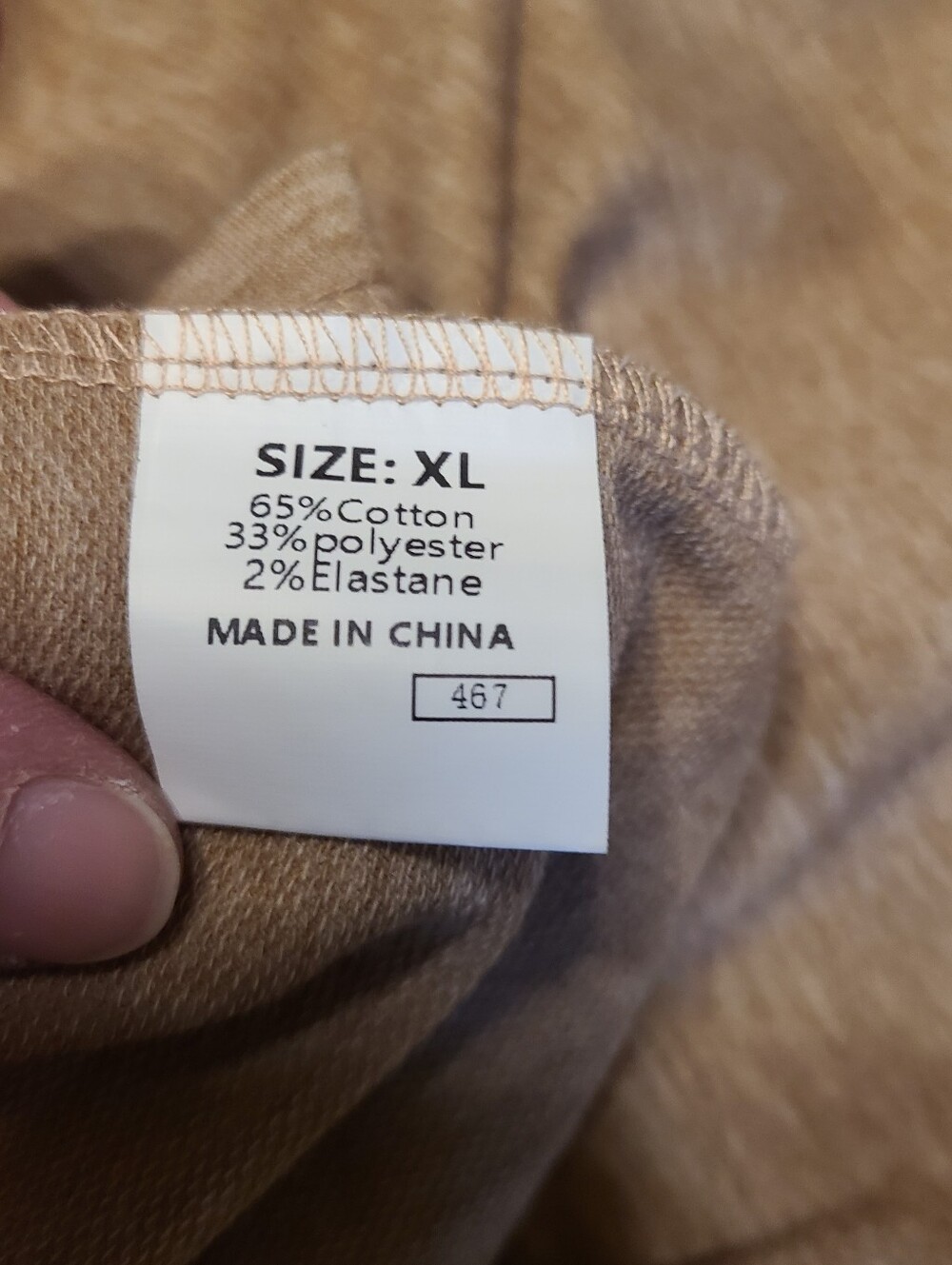 Relaxed Button-Shoulder Long Sleeve Top in Tan - Picture 7 of 9